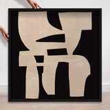 Monochrome Puzzle - Sculptural 3D Wall Decor
