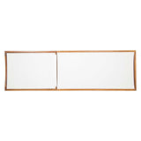 Outdoor Chaise Lounge With Acacia Wood Frame - White / Teak