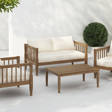 4-Piece Patio Furniture Set with Coffee Table and Cushions