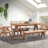 Valentina 6 Pieces Patio Dining Set - Rattan / Natural
