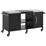 K&K 72.4' Large Grill Table for Big Green Egg