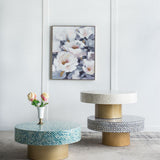 Unique Capiz Coffee Table & Pedestal Base