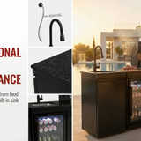 6-Burner Stainless Steel Propane Gas Outdoor Kitchen Barbecue Island Grill
