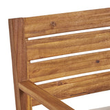 Outdoor 7 Piece Dining Set With Cushions - Sandblasted Natural / Beige