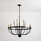 18-Light Industrial Iron Candle Chandelier