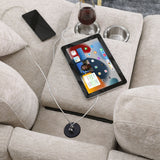 Celine - Fabric Corner Sectional Sofa With Right-Facing Chaise, Cupholders, And Charging Ports