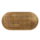 Outdoor Table With Smooth Lines, Slat Top