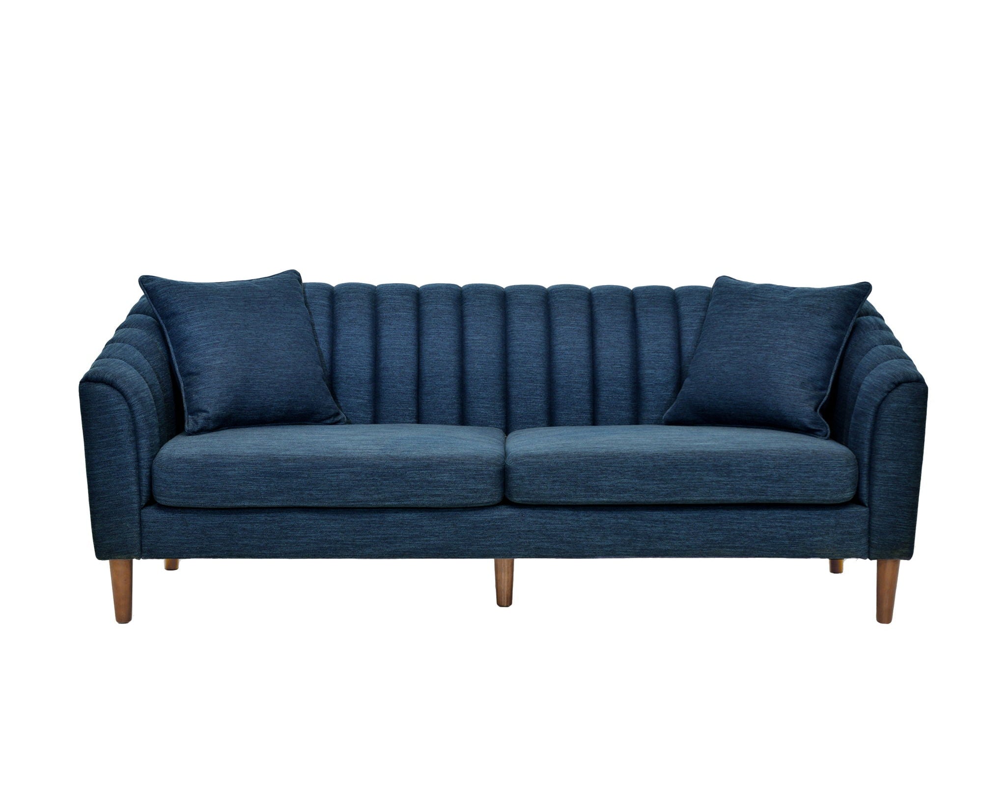 Contemporary 3 Seater Sofa With Plush Accents