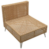 K&K 8-Piece Patio Furniture Set with Fire Pit Table