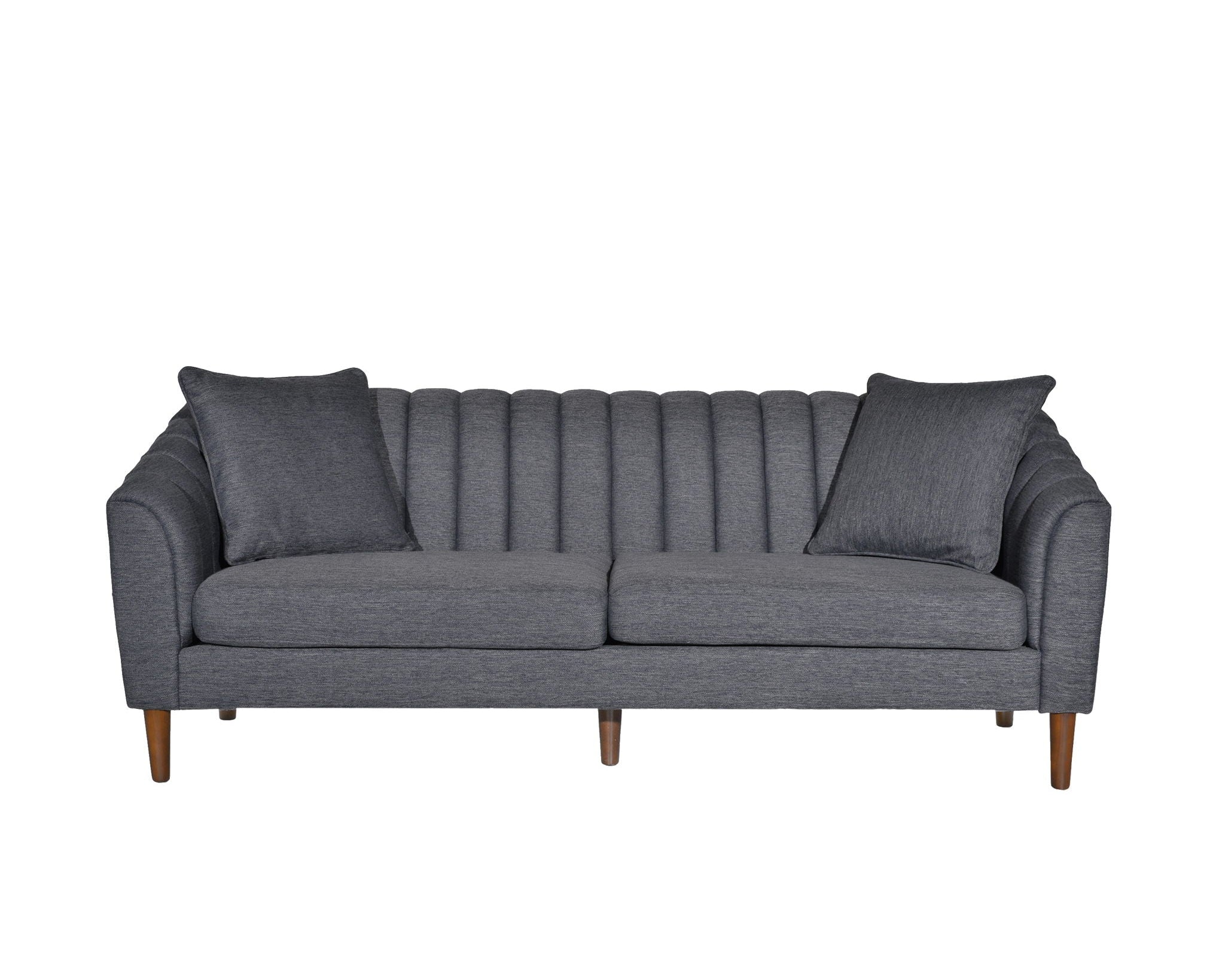 Contemporary 3 Seater Sofa With Plush Accents