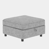 Modular Sectional Sofa with Storage - Chenille Upholstery