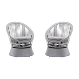 Modern Swivel Wicker Lounge Chair With Round Design