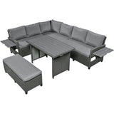 Tomax 5-Piece Outdoor Patio Rattan Sofa Set