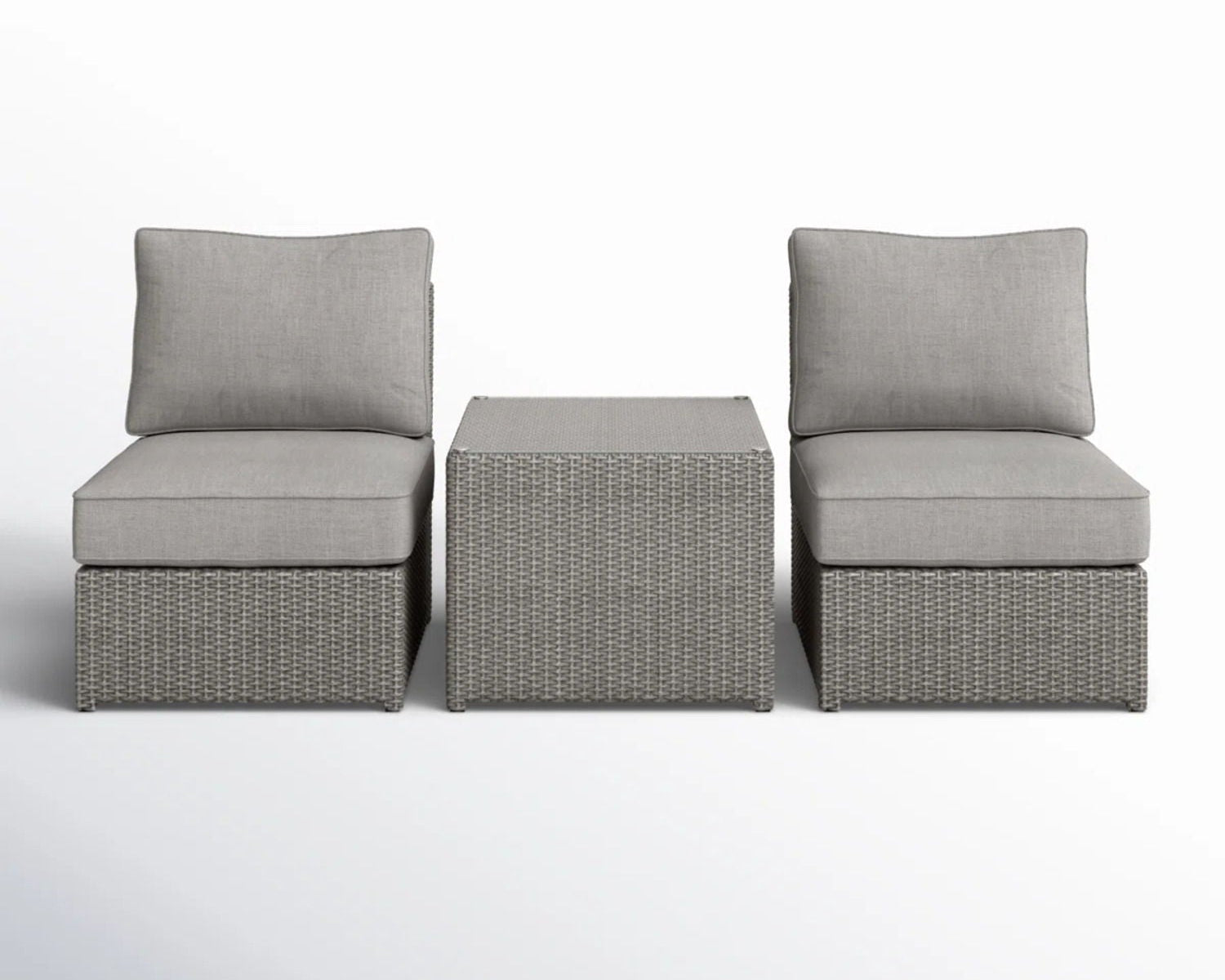 Modern Wicker Outdoor Seating Set With Cushions