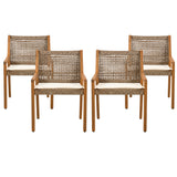 Outdoor Dining Chair - Acacia Wood & Wicker