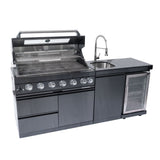 Luxury 85,000 BTU Outdoor Kitchen Island with Sink & Refrigerator