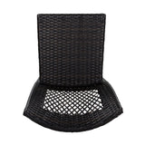 7 Piece Outdoor Dining Set with Table and 6 Chairs - Brown Multi
