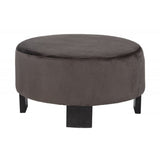 Nesting Round Coffee Table With Ottoman (Set of 2) - Gold / Brown