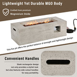 U_STYLE Outdoor Rectangular Propane Fire Pit 41.9" 40000 BTU
