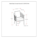 Parkside - Outdoor Conversation Chair (Set of 2) - Natural