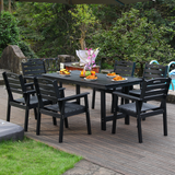 HDPE Outdoor Patio Dining Set with 6 Chairs
