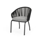 Outdoor Wicker Chair With Powder-Coated Iron Legs