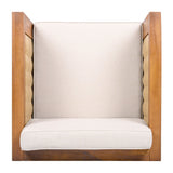 Outdoor Club Chair With Wicker Armrest