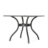 Enchantia Outdoor Square Dining Table with Weave Tabletop and Flared Legs - Copper