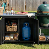 K&K 76.6' Outdoor Grill Cart with Storage Cabinet