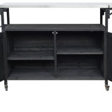 Foldable Outdoor Kitchen Island Patio Mobile Kitchen Cart