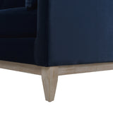 Knox 84' Modern Farmhouse Sofa, Dark Navy Blue Performance Velvet