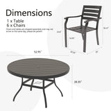 7 Pieces Outdoor Patio Dining Set