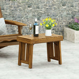 Temptation Outdoor Foldable Side Table With Slat Design