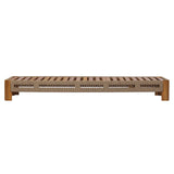 Acacia Wood Outdoor Chaise Lounge with Adjustable Backrest