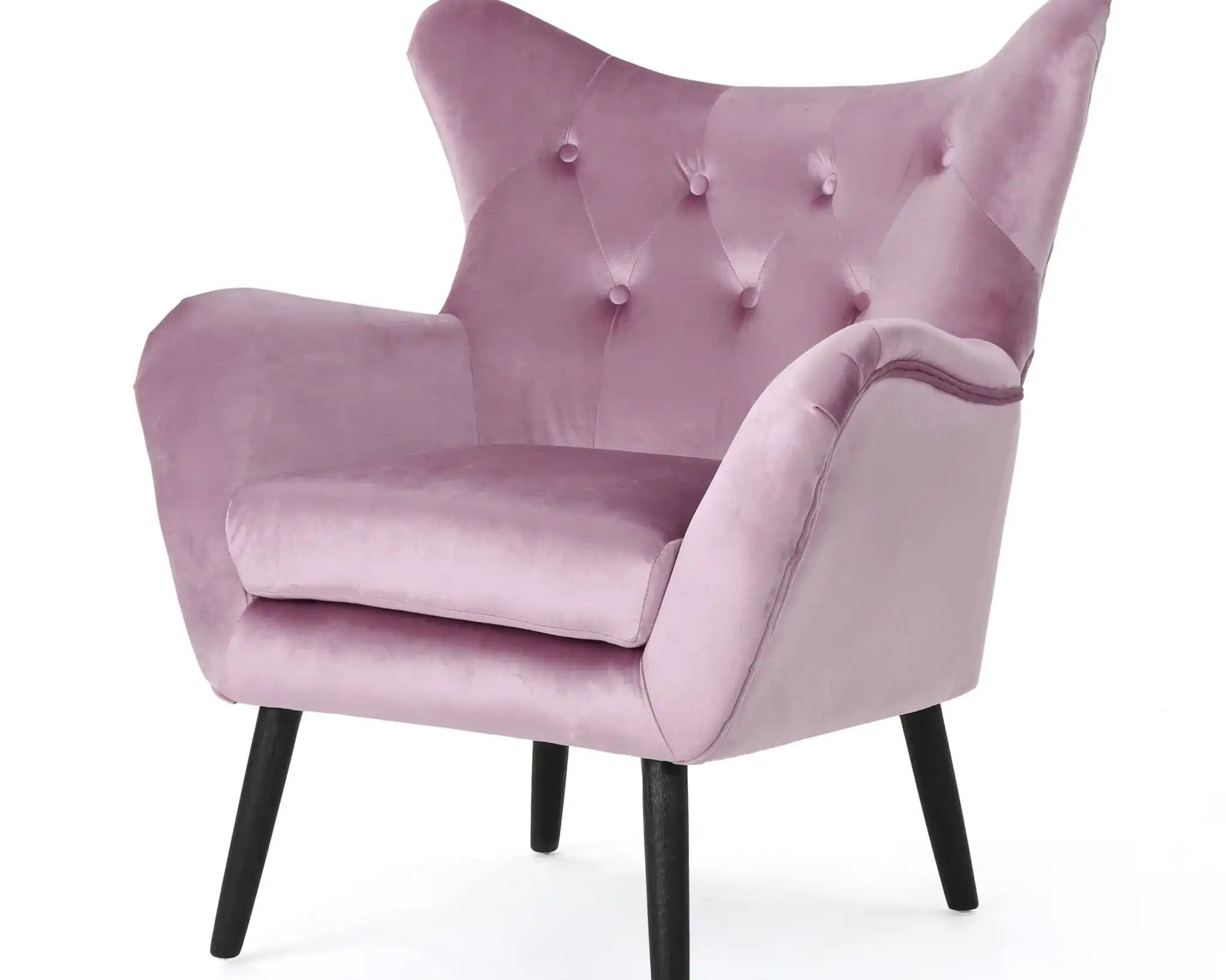 Alyssa - Mid Century Upholstered Arm Chair With Wingback Design