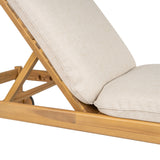 Riviera Outdoor Chaise Lounge with Wheels, Acacia Wood Frame (Set of 2)
