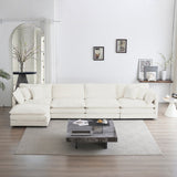 Modular Sectional Sofa for Living Room, U Shaped Couch 5 Seater Convertible with Ottoman