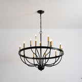 18-Light Industrial Iron Candle Chandelier