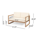 4-Pieces Acacia Wood Patio Furniture Set