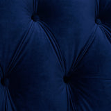 La Rosa Victorian Chesterfield Tufted Sofa, Navy Blue Velvet