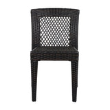 7 Piece Outdoor Dining Set with Table and 6 Chairs - Brown Multi