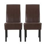 Contemporary Dining Chair With Rubberwood Legs (Set of 2)