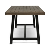 Outdoor Dining Table - Gray / Rustic Metal