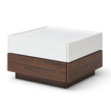 Rotating Coffee Table with 2 Drawers