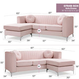 Delray - Micro Suede Sofa Chaise