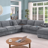 Celine - Fabric Corner Sectional Sofa With Right-Facing Chaise, Cupholders, And Charging Ports
