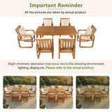 7 Piece Outdoor Patio Dining Set With Removable Cushions