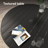 5 Pieces Outdoor Patio Dining Set with Stackable Metal Chairs and Round Table