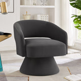 Modern Swivel Barrel Chair Upholstered Velvet Accent Chair