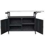 Foldable Outdoor Kitchen Island Patio Mobile Kitchen Cart